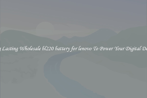 Long Lasting Wholesale bl220 battery for lenovo To Power Your Digital Devices