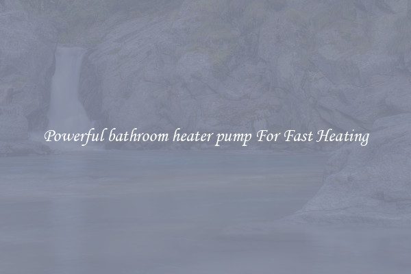 Powerful bathroom heater pump For Fast Heating