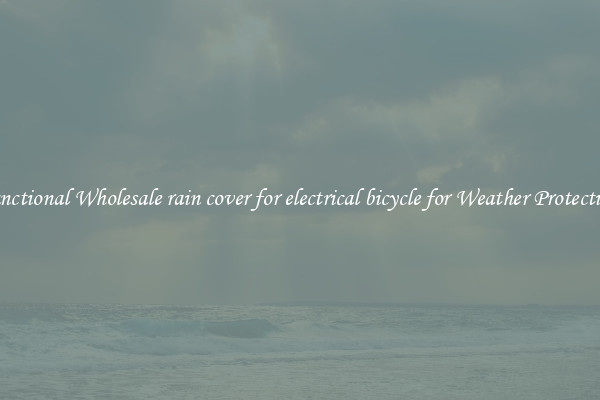 Functional Wholesale rain cover for electrical bicycle for Weather Protection 