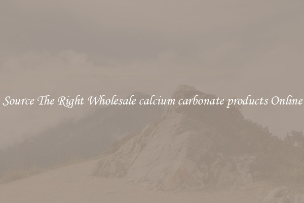 Source The Right Wholesale calcium carbonate products Online