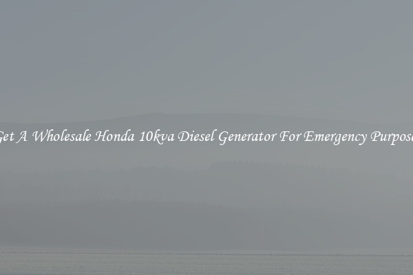 Get A Wholesale Honda 10kva Diesel Generator For Emergency Purposes