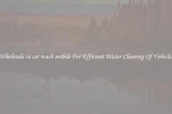 Wholesale ce car wash mobile For Efficient Water Cleaning Of Vehicles