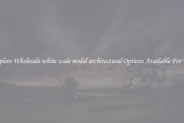 Explore Wholesale white scale model architectural Options Available For You