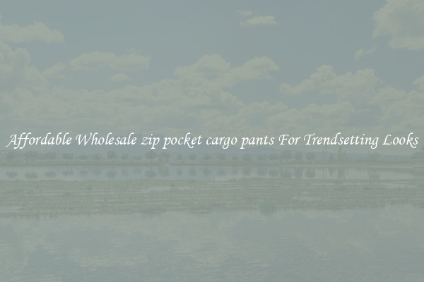 Affordable Wholesale zip pocket cargo pants For Trendsetting Looks