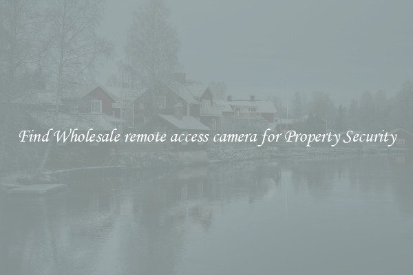 Find Wholesale remote access camera for Property Security