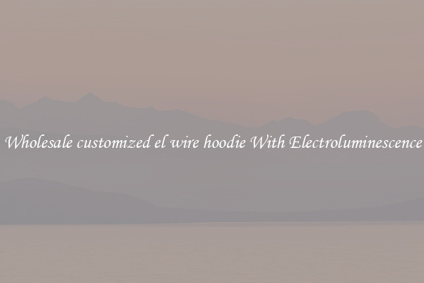 Wholesale customized el wire hoodie With Electroluminescence