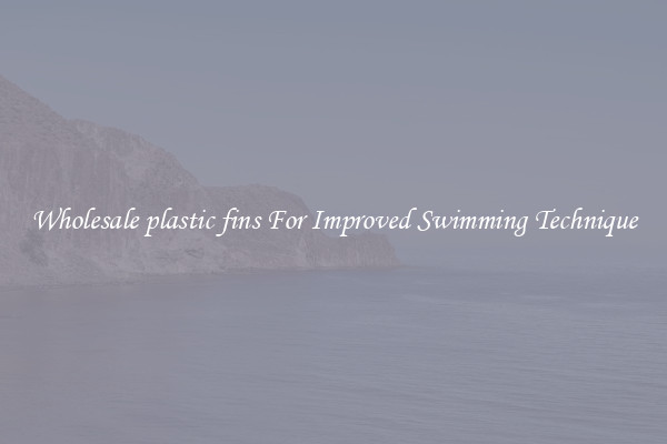 Wholesale plastic fins For Improved Swimming Technique