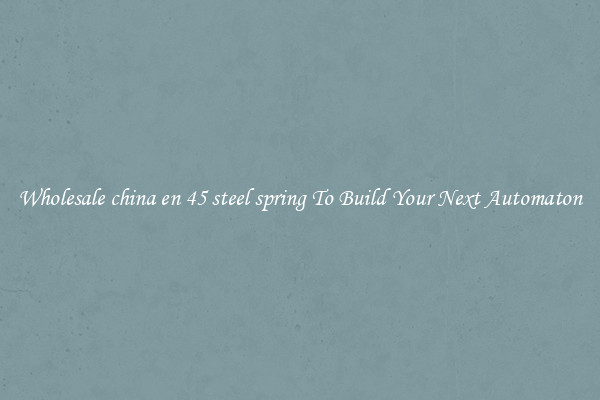 Wholesale china en 45 steel spring To Build Your Next Automaton