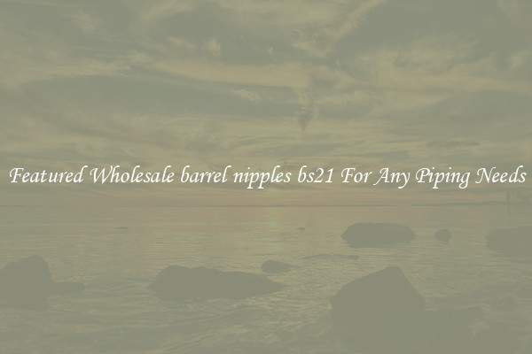 Featured Wholesale barrel nipples bs21 For Any Piping Needs